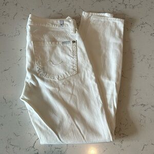 7 FOR  ALL MAN KIND WHITE DENIM ANKLE GWENEVERE JEANS SIZE 27